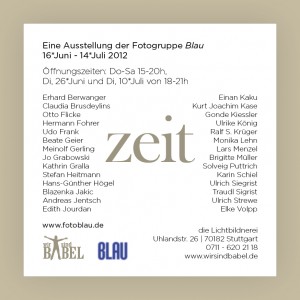 Ausstellungflyer Fotogruppe Blau (Zeit): S. 2